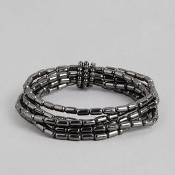 RICHEERA Women Gunmetal-Toned Elasticated Bracelet-image-7