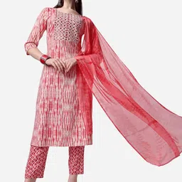 Berrylicious Women Ethnic Motifs Embroidered Mirror Work Kurta with Trousers & Dupatta-picture-24