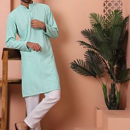 Jompers Embroidered Regular Sequinned Kurta with Pyjama image 1
