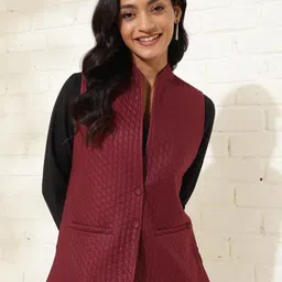 Fabindia Woven-Design Women Nehru Jacket-image-65