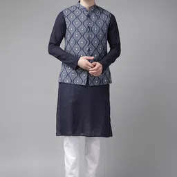 See Designs Printed Pure Cotton Nehru Jacket-picture-39