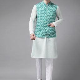 See Designs Printed Pure Cotton Nehru Jacket-picture-31