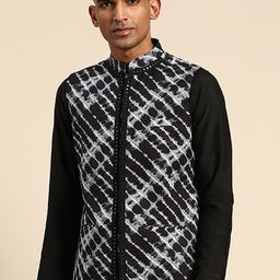 KISAH Printed Woven Nehru Jacket-25