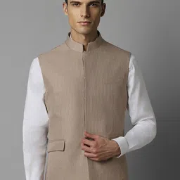 Louis Philippe Embroidered Slim Fit Nehru Jacket-picture-42