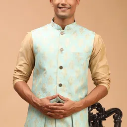 VASTRAMAY Men Woven Design Nehru Jacket-24
