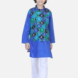 BownBee Boys Regular Kurta with Pyjamas Nehru Jacket-12