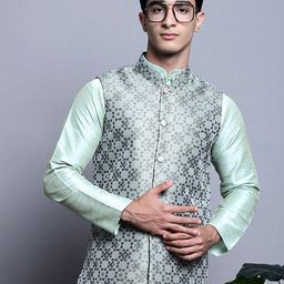 Jompers Woven Design Nehru Jacket-picture-20