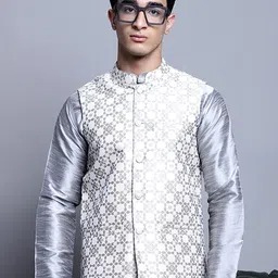 Jompers Woven Design Nehru Jacket-picture-7