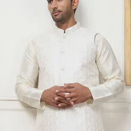 Anouk Woven Design Nehru Jacket-13