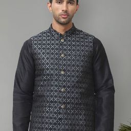 Anouk Woven Design Nehru Jacket-14