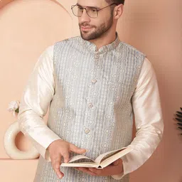 Jompers Woven-Design Nehru Jacket-9