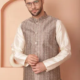 Jompers Woven-Design Nehru Jacket-18