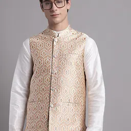 Jompers Woven Design Nehru Jacket-13