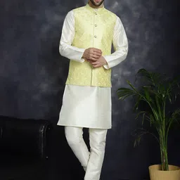 Jompers Embroidered Sleeveless Nehru Jackets-17