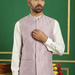 Anouk Sequin Embroidered Nehru Jacket-16