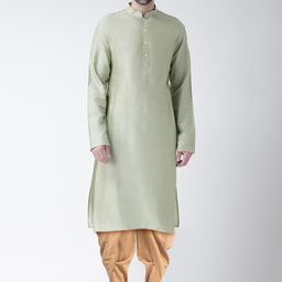 KISAH Men Green Kurta with Dhoti Pant-picture-15