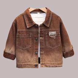 StyleCast Boys Brown Spread Collar Insulator Denim Jacket-image-20