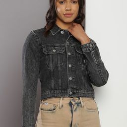 Calvin Klein Jeans Washed Crop Denim Jacket-picture-27
