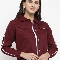 VOXATI Women Crop Denim Jacket-image-80