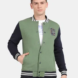 t-base Typography Printed Mock Collar Varsity Jacket-29