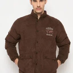 Duke Men Suede Bomber with Embroidered Jacket-8