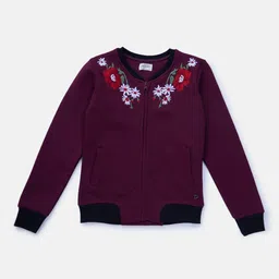 Gini and Jony Girls Fleece Bomber with Embroidered Jacket-image-46