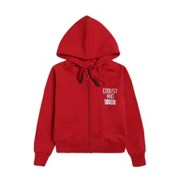 DYCA Boys Red Fleece Lightweight Bomber Jacket-image-85