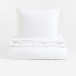 H&M White Linen-Blend Single Duvet Cover Set-picture-35