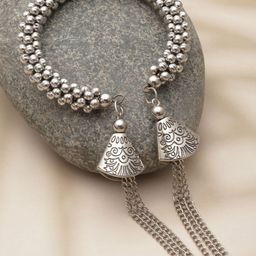 PANASH Silver Silver-Plated Cuff Bracelet-image-94