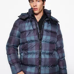 Trendyol Hooded Checked Puffer Jacket-picture-22