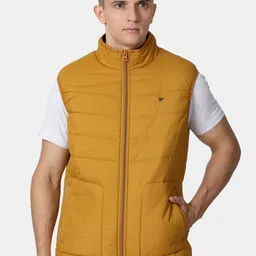 t-base Men Mustard Yellow Lightweight Puffer Jacket-image-39