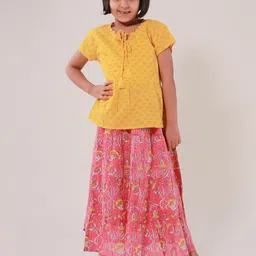 Sangria Girls Printed Pure Cotton Lehenga Choli Set-picture-48