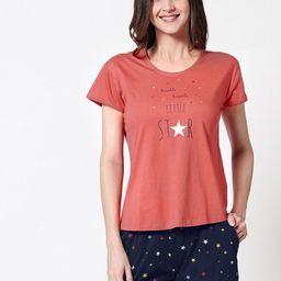 Zeyo Typography Printed Pure Cotton Night Suit-image-13