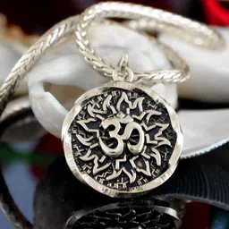 NAKABH Men Brass Rhodium-Plated Oxidised Chain-15