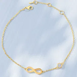 MINUTIAE Gold-Plated Infinity Charm Anklet-43