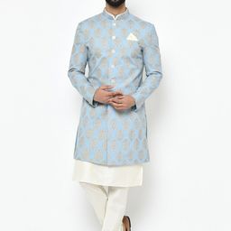KISAH Men Ethnic Motifs Printed Sherwani Set-picture-23