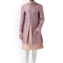 KISAH Self-Design Kurta & Sherwani with Churidar Set-picture-11