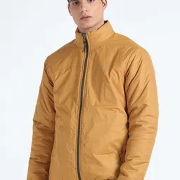 Flying Machine Mock Collar Long Sleeves Reversible Padded Jacket-picture-25