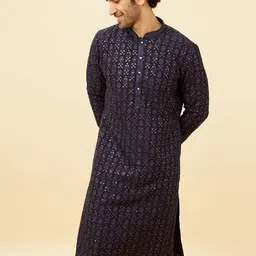 Twamev Ethnic Motifs Embroidered Mirror Work Regular Georgette Kurta With Churidar-image-19