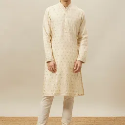 Twamev Woven Design Mandarin Collar Kurta with Churidar-image-76