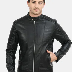 TBOJ Anti Odour Leather Biker Jacket-image-80