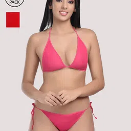 StyFun Women Pack Of 2  Self Design Lingerie Set-19
