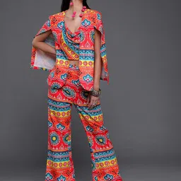 AKS Printed Top With Trouser & Blazer Co-Ords-picture-27