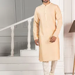 KISAH Mandarin Collar Straight Kurta with Churidar-image-100