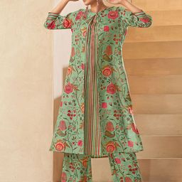 DRESOUL Floral Printed Regular Kurta with Palazzo-picture-31