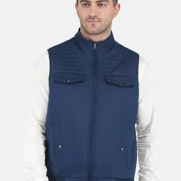 Monte Carlo Men Solid Stand Collar Bomber Jacket-45