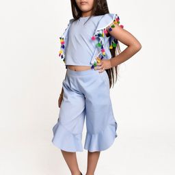 Jelly Jones Girls Blue & Green Top with Palazzos-image-24