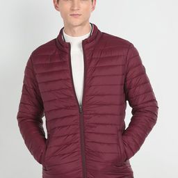 Arrow Sport Mock Collar Long Sleeve Zip Detail Puffer Jacket-image-41