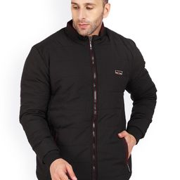 AD & AV Men Black Water Resistant Longline Quilted Jacket-16
