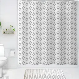 UMAI White 3 Pieces Shower Curtains With Bath Mats-79